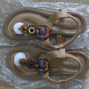 Boho sandals/ flip flops sz 36 New